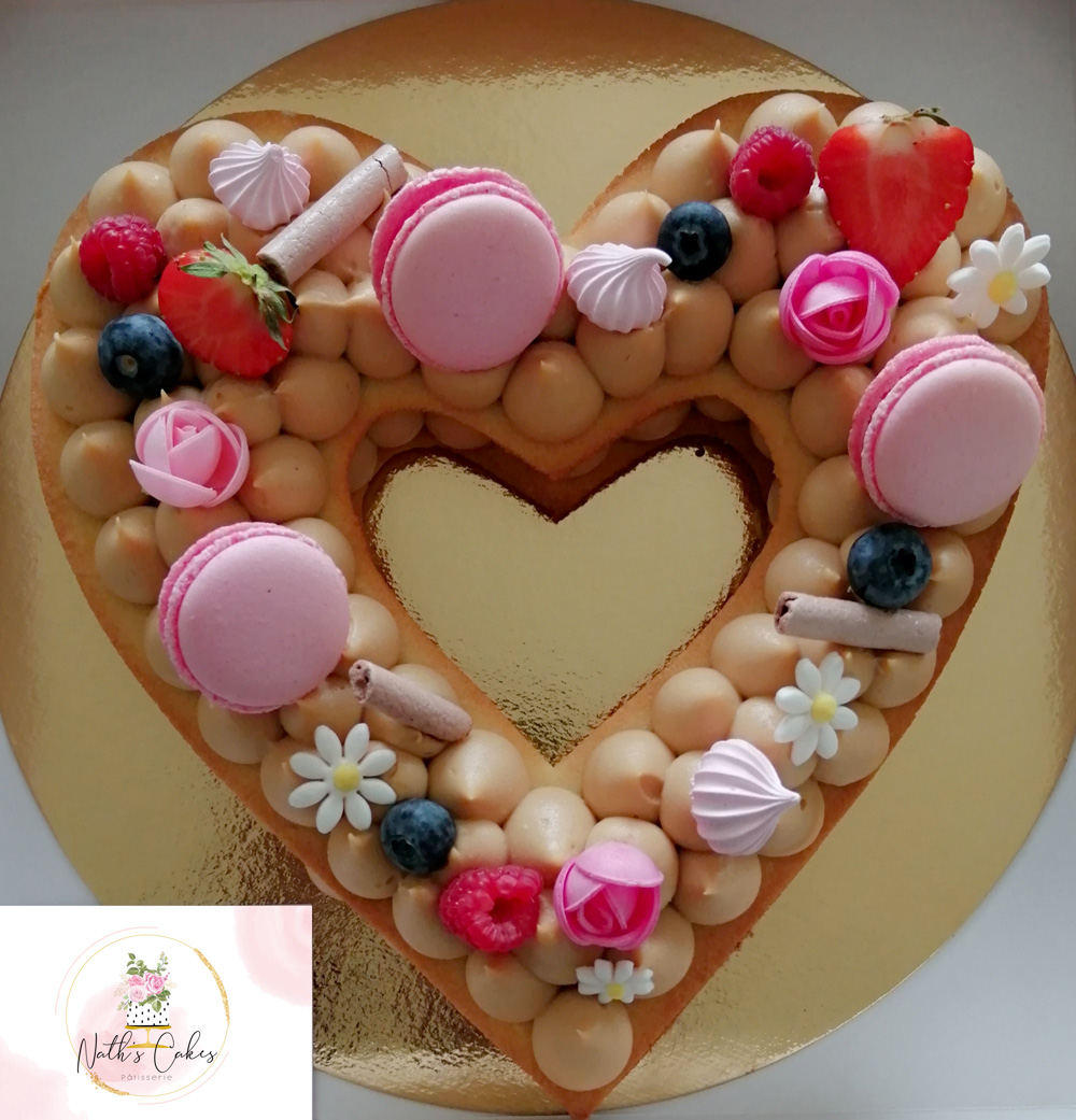Number Cake C&oelig;ur